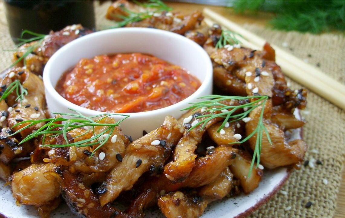 Soy sauce chicken is a favorite diet dish